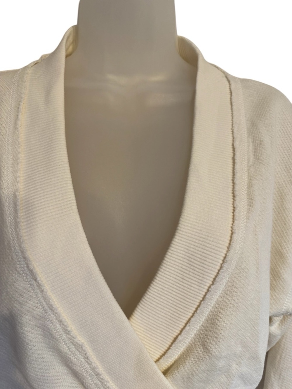 NWT  RET: $50    American Eagle Cream Casual Crop Pullover   SMALL    #A - Picture 2 of 9